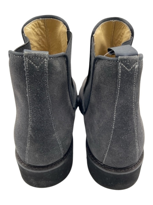 Ann Mashburn Shoe Size 41 Gray & Black Suede Almond Toe Ankle Lugsole Booties Gray & Black / 41