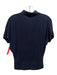 COS Size S Navy Blue Lyocell & Polyamide Short Sleeve Knit 1/4 Button Collar Top Navy Blue / S