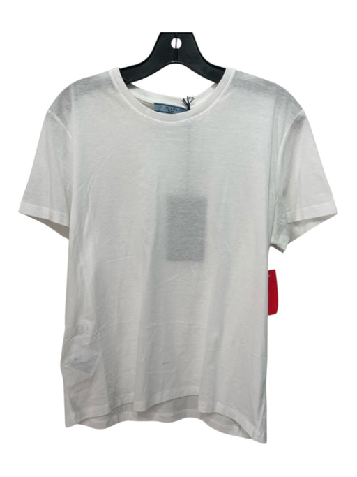 Prada Size XXXL White Cotton Short Sleeve Crew Neck T Shirt Top White / XXXL