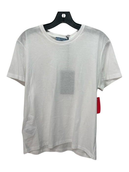Prada Size XXXL White Cotton Short Sleeve Crew Neck T Shirt Top White / XXXL