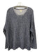 Eileen Fisher Size L Gray Black & White Organic Linen & Organic Cotton Top Gray Black & White / L