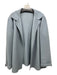 Linda Allard Ellen Tracy Size XL Light Blue Wool Open Front Pleat Detail Jacket Light Blue / XL