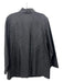 Eileen Fisher Size L Black Silk Button Up Mock Neck Taffeta Top Black / L