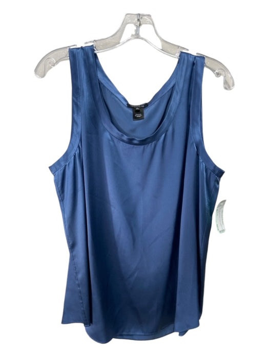 Lafayette 148 Size XL Blue Silk Sleeveless Scoop Neck Top Blue / XL