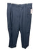 Zanella Size 35 Navy Wool Plaid Dress Cuffed Men's Pants Navy / 35
