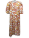Hyacinth House Size XS White, Orange, Yellow Cotton & Rayon Floral Maxi Dress White, Orange, Yellow / XS