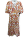 Hyacinth House Size XS White, Orange, Yellow Cotton & Rayon Floral Maxi Dress White, Orange, Yellow / XS