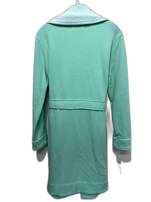Lake Size S Green Cotton Sheer Open Tie Waist Pockets Robe Green / S