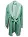 Lake Size S Green Cotton Sheer Open Tie Waist Pockets Robe Green / S