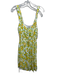 Faithfull the Brand Size M White, Yellow & Green Rayon Sleeveless Floral Dress White, Yellow & Green / M