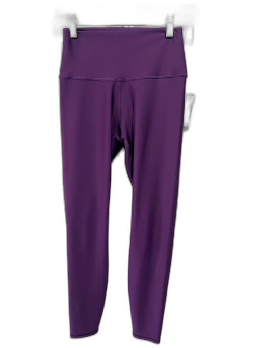 Alo Size S Plum Purple Nylon Wide Waist Band Paneled High Waist Leggings Plum Purple / S