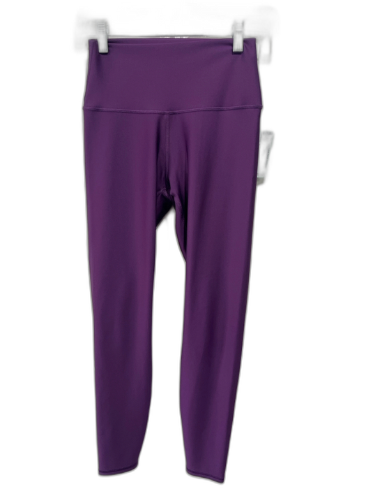 Alo Size S Plum Purple Nylon Wide Waist Band Paneled High Waist Leggings Plum Purple / S