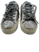 Golden Goose Shoe Size 37 Silver, White & Blue Suede & Leather Glitter Sneakers Silver, White & Blue / 37