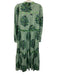 Olivia James the Label Size XS Green & Blue Cotton Botanical Print Dress Green & Blue / XS