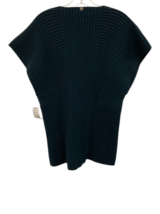 Marie Oliver Size XS Dark Teal Blue Wool & Cashmere Ribbed Knit V Neck Top Dark Teal Blue / XS