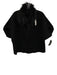 Dolce Cabo Size S/M Black Viscose Blend Removable Fur Trim Zip Pocket Jacket Black / S/M