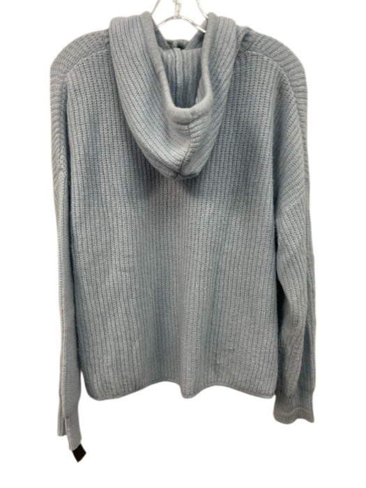 27 Miles Size S Light Blue Missing Fabric Tag Ribbed Knit Hoodie Sweater Light Blue / S