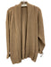 McCulley's Size Est S/M Beige Brown Cashmere Ribbed Knit Open Front Sweater Beige Brown / Est S/M