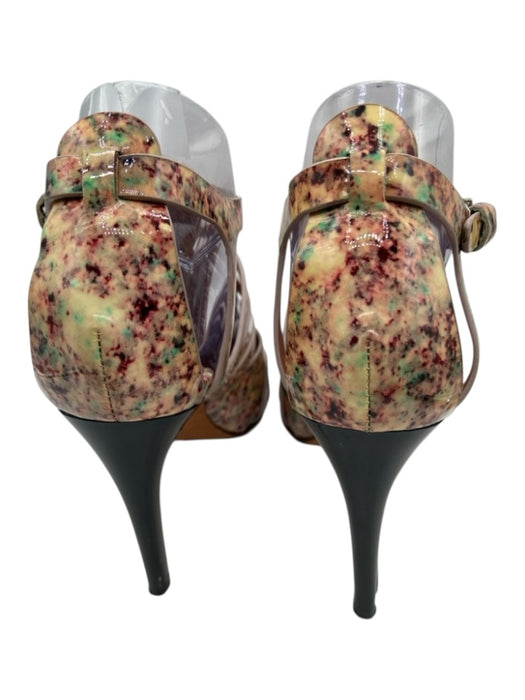 Rebecca Minkoff Shoe Size 8 Beige & Multi Patent Leather Abstract bootie Sandals Beige & Multi / 8