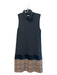 Bailey 44 Size S Gray & Beige Rayon Turleneck Sleeveless Plaid Lined Dress Gray & Beige / S