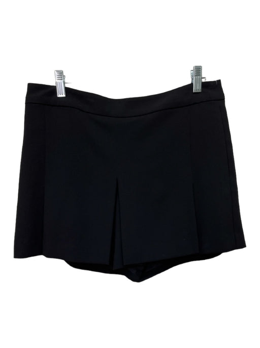 Trina Turk Size 4 Black Polyester Back Zip Layered Shorts Black / 4