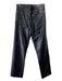 Agolde Size 27 Black PU leather Zip & Button 5 Pocket Straight Leg Paneled Pants Black / 27