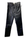 Agolde Size 27 Black PU leather Zip & Button 5 Pocket Straight Leg Paneled Pants Black / 27