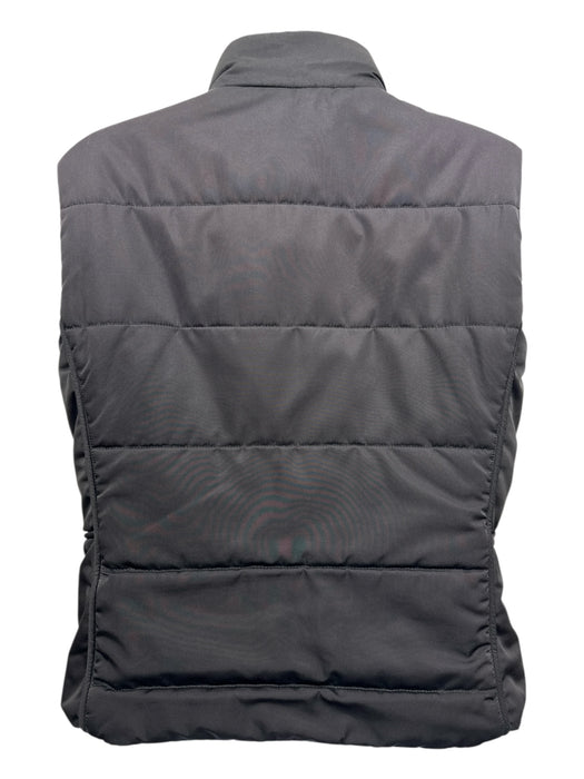 Hermes Size M Black Polyester Down Fill Puffer Zip Up Snap Detail Vest Black / M