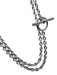 Hermes Silver Metal Chain Toggle Necklace Silver