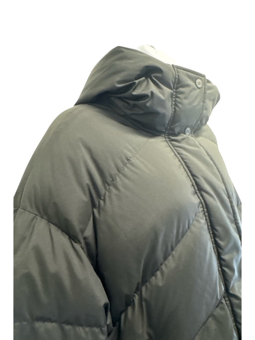 Hermes Size 40 Black Polyester Down Puffer Hood Jacket Black / 40