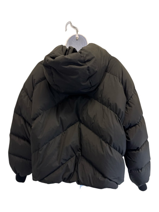 Hermes Size 40 Black Polyester Down Puffer Hood Jacket Black / 40