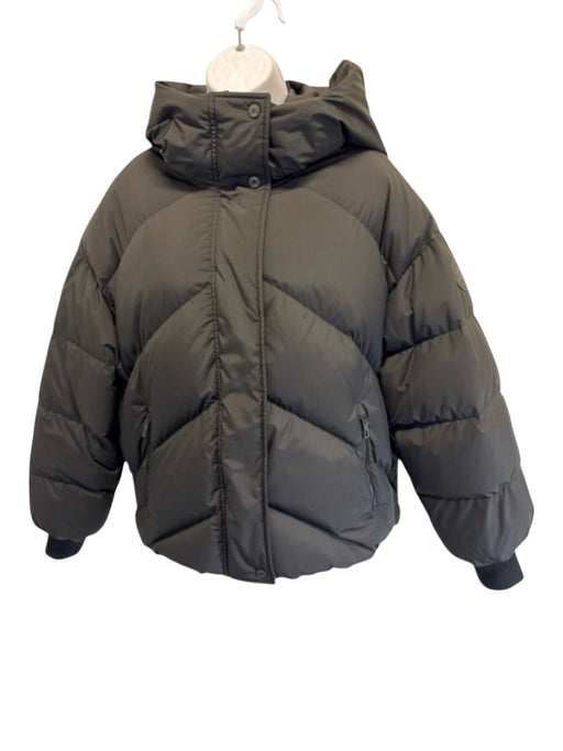 Hermes Size 40 Black Polyester Down Puffer Hood Jacket Black / 40