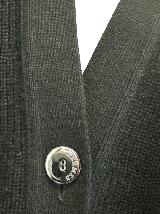 Hermes Size Missing Size Black Missing Fabric Tag Knit 1 Button Cardigan Sweater Black / Missing Size