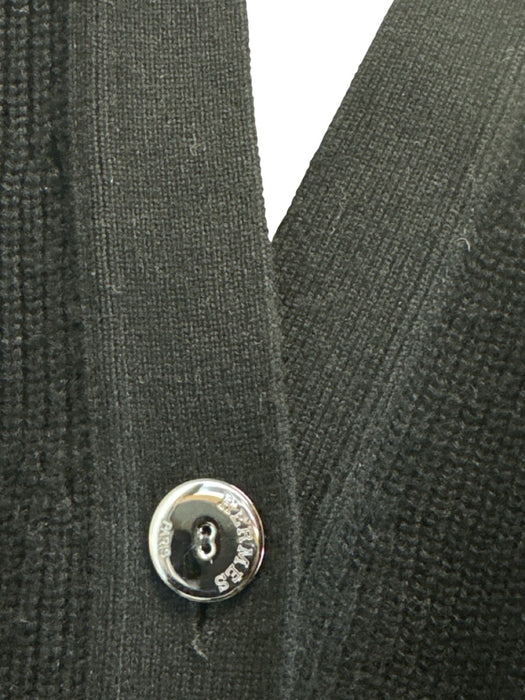 Hermes Size Missing Size Black Missing Fabric Tag Knit 1 Button Cardigan Sweater Black / Missing Size