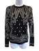 Hermes Size 36 Black & Cream Print Cashmere Blend Dotted Knit Sweater Black & Cream Print / 36