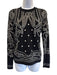 Hermes Size 36 Black & Cream Print Cashmere Blend Dotted Knit Sweater Black & Cream Print / 36