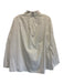 Hermes Size 38/M White Cotton Long Sleeve Half Button Vintage Top White / 38/M