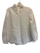 Hermes Size 38/M White Cotton Long Sleeve Half Button Vintage Top White / 38/M
