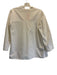 Hermes Size 38/M White Cotton 3/4 Sleeve V Neck 1 Button Vintage Top White / 38/M