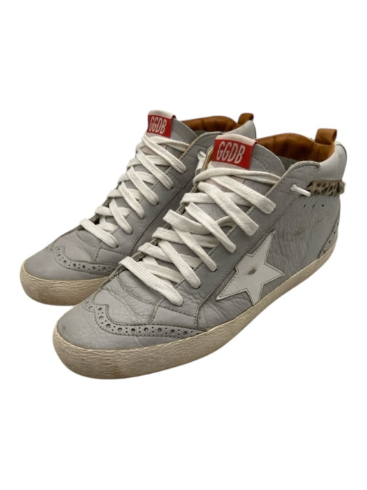 Golden Goose Shoe Size 39 Light Gray, White & Brown Leather Wingtip Sneakers Light Gray, White & Brown / 39