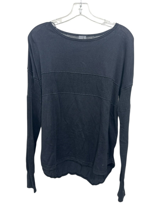 Sweaty Betty Size L Black Cotton Long Sleeve Athletic Top Black / L