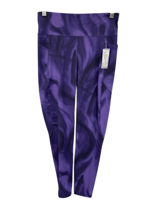 Sweaty Betty Size M Purple Polyamide Blend Elastic Waistband Marbled Leggings Purple / M