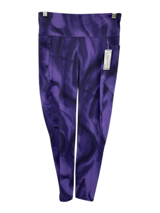 Sweaty Betty Size M Purple Polyamide Blend Elastic Waistband Marbled Leggings Purple / M