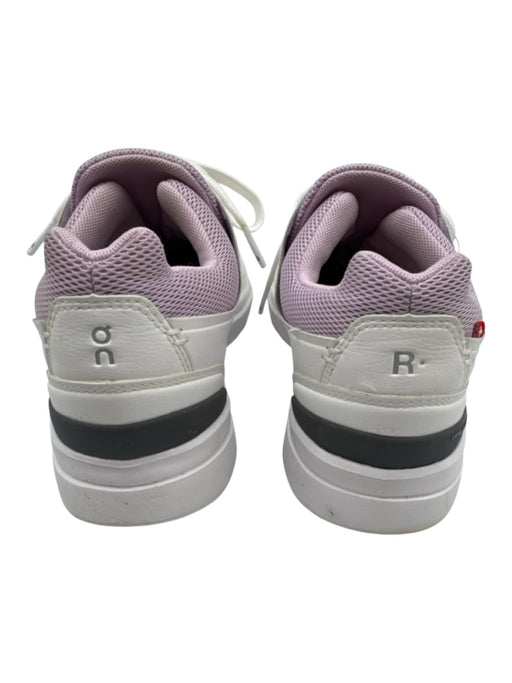 On Cloud Shoe Size 9 White & Lilac Purple Synthetic Upper Perforated Sneakers White & Lilac Purple / 9