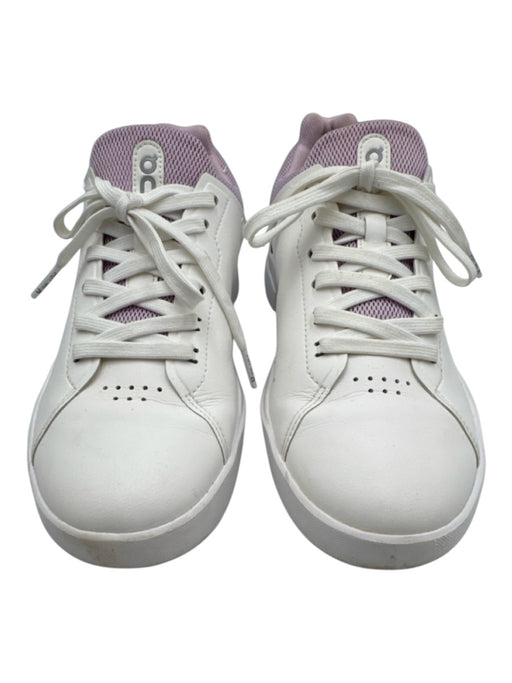 On Cloud Shoe Size 9 White & Lilac Purple Synthetic Upper Perforated Sneakers White & Lilac Purple / 9