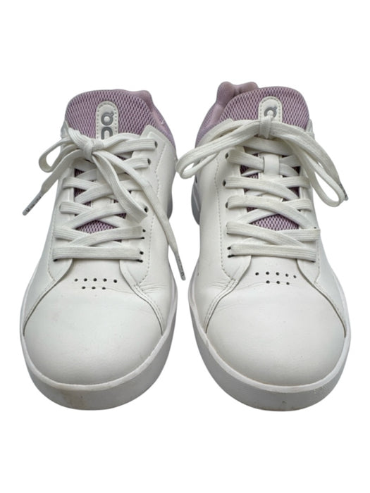 On Cloud Shoe Size 9 White & Lilac Purple Synthetic Upper Perforated Sneakers White & Lilac Purple / 9