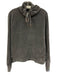 Sweaty Betty Size M Gray Polyester Blend Ribbed High Neck Velour Sweater Gray / M