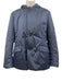 we-ar4 Size L Navy Nylon Blend padded Hooded Button Front Faux Pockets Coat Navy / L