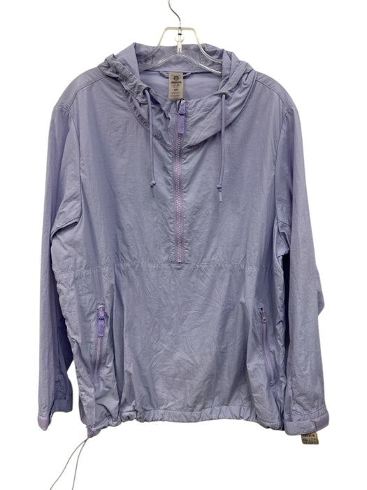 Mono B Size M Lavendar Nylon Zip Front Hooded Zip Pocket Athletic Jacket Lavendar / M
