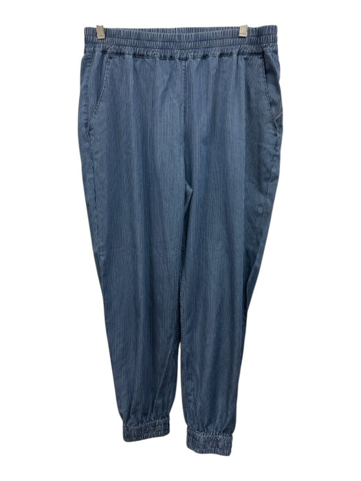 Sweaty Betty Size M Blue & White Lyocell blend Striped Elastic Waist Pants Blue & White / M
